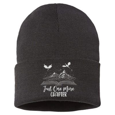 Just One More Chapter Romantasy Dragon Fantasy Romance Book Sustainable Knit Beanie