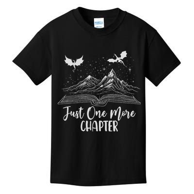 Just One More Chapter Romantasy Dragon Fantasy Romance Book Kids T-Shirt