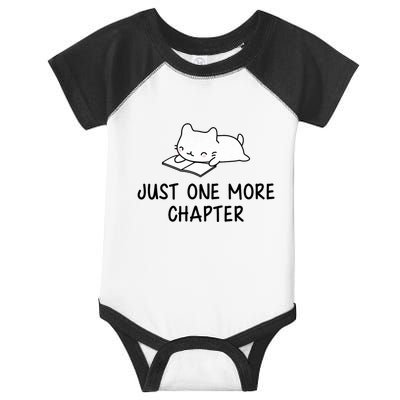 Just One More Chapter Funny Book Lover Reading Infant Baby Jersey Bodysuit