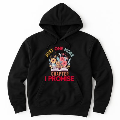 Just One More Chapter I Promise Funny Book Lover Worm Hoodie