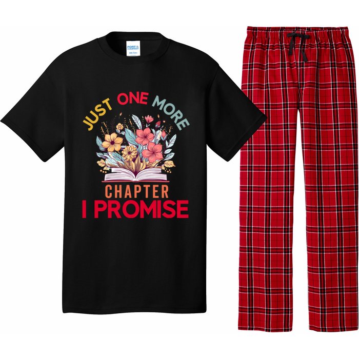 Just One More Chapter I Promise Funny Book Lover Worm Pajama Set