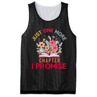 Just One More Chapter I Promise Funny Book Lover Worm Mesh Reversible Basketball Jersey Tank