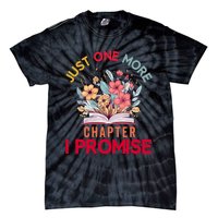 Just One More Chapter I Promise Funny Book Lover Worm Tie-Dye T-Shirt