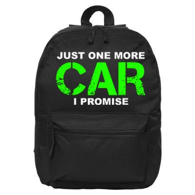 Just One More Car I Promise 16 in Basic Backpack