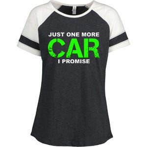 Just One More Car I Promise Enza Ladies Jersey Colorblock Tee