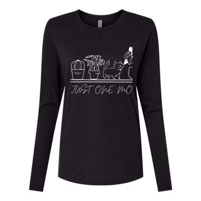 Just One More Plant For Plants And Cats Lovers Womens Cotton Relaxed Long Sleeve T-Shirt