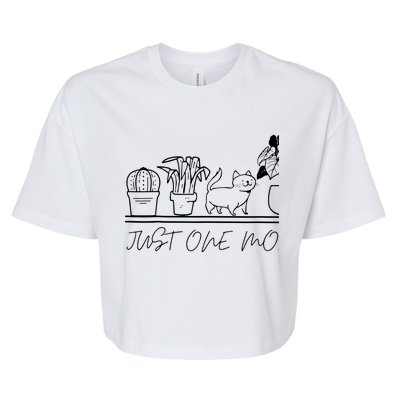 Just One More Plant For Plants And Cats Lovers Bella+Canvas Jersey Crop Tee