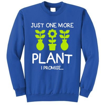 Just One More Plant I Promise Gardening Houseplant Lover Gift Sweatshirt