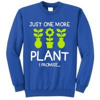 Just One More Plant I Promise Gardening Houseplant Lover Gift Tall Sweatshirt