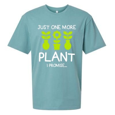 Just One More Plant I Promise Gardening Houseplant Lover Gift Sueded Cloud Jersey T-Shirt