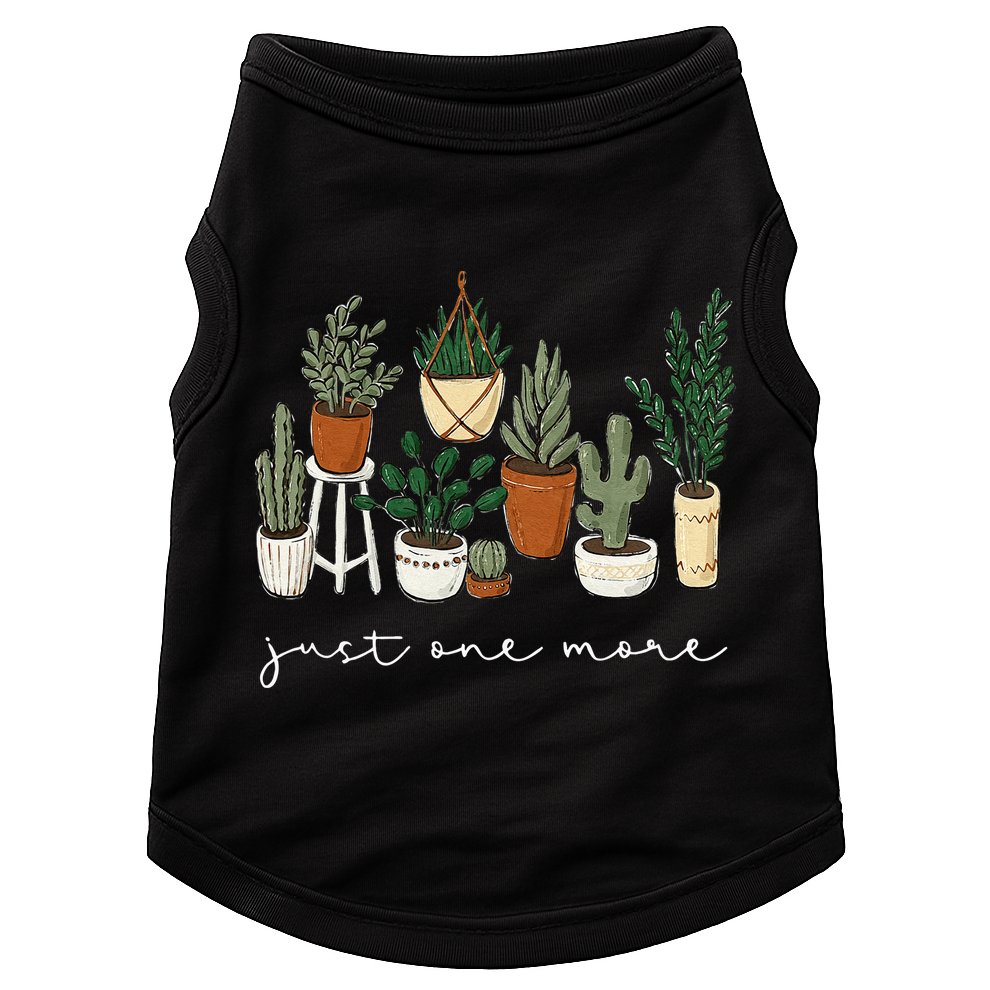 Just One More Plant Gardening Funny Plant Lady Lover Doggie Tank