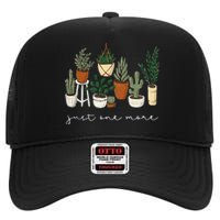 Just One More Plant Gardening Funny Plant Lady Lover High Crown Mesh Back Trucker Hat