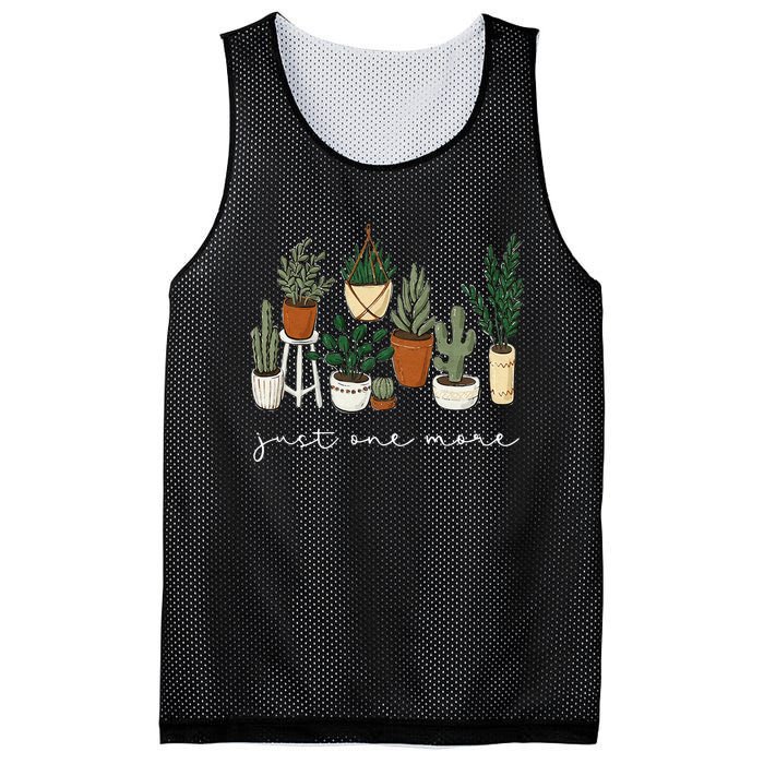 Just One More Plant Gardening Funny Plant Lady Lover Mesh Reversible Basketball Jersey Tank