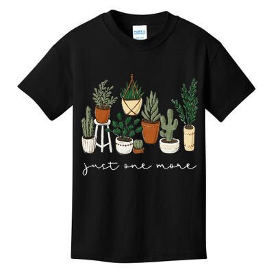 Just One More Plant Gardening Funny Plant Lady Lover Kids T-Shirt
