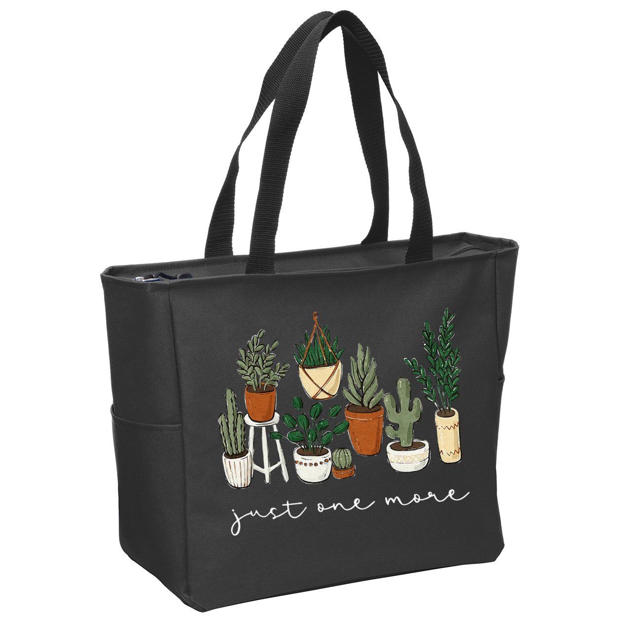 Just One More Plant Gardening Funny Plant Lady Lover Zip Tote Bag