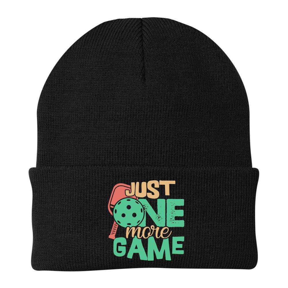 Just One More Game Pickleball Gift For Team Sport Beanie