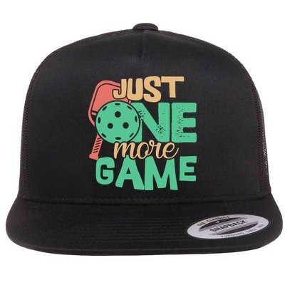 Just One More Game Pickleball Gift For Team Sport Flatbill Hat