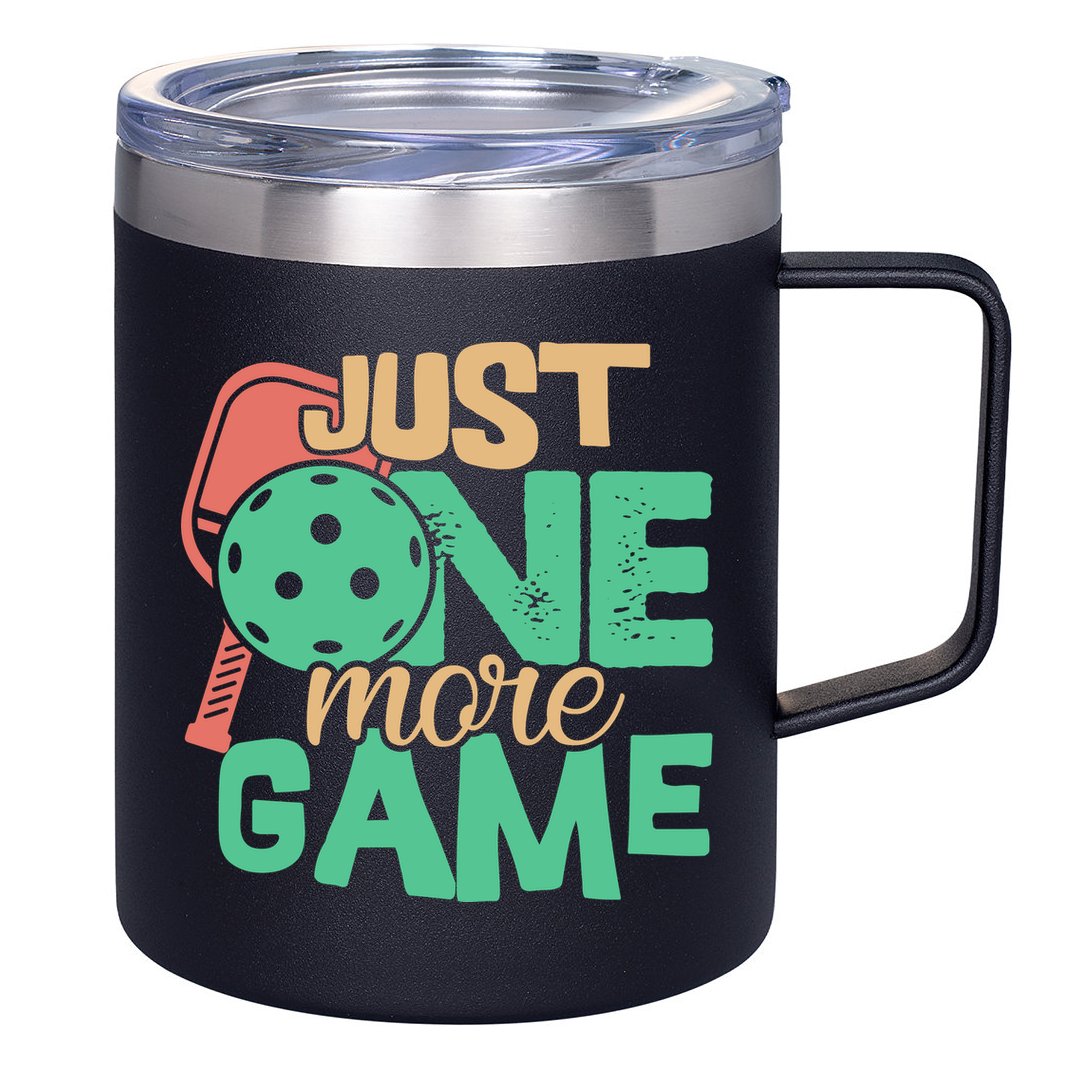 Just One More Game Pickleball Gift For Team Sport 12oz Stainless Steel Coffee Mug