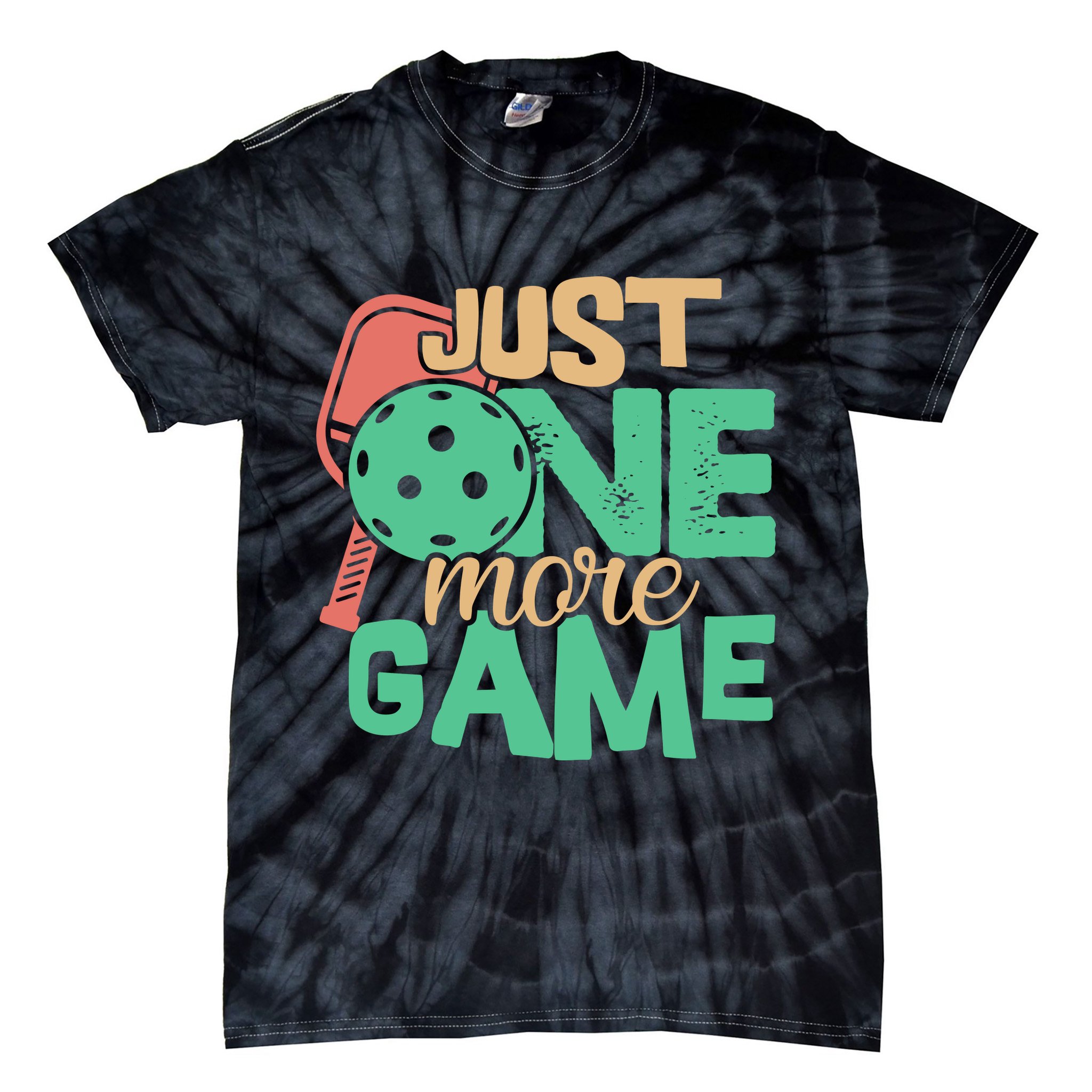 Just One More Game Pickleball Gift For Team Sport Tie-Dye T-Shirt