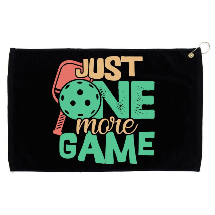 Just One More Game Pickleball Gift For Team Sport Grommeted Golf Towel