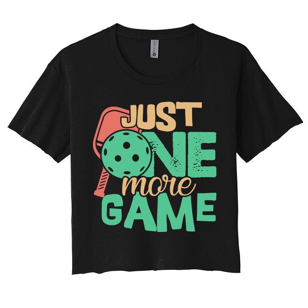 Just One More Game Pickleball Gift For Team Sport Crop Top