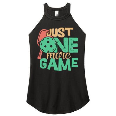 Just One More Game Pickleball Gift For Team Sport Women's Perfect Tri Rocker Tank