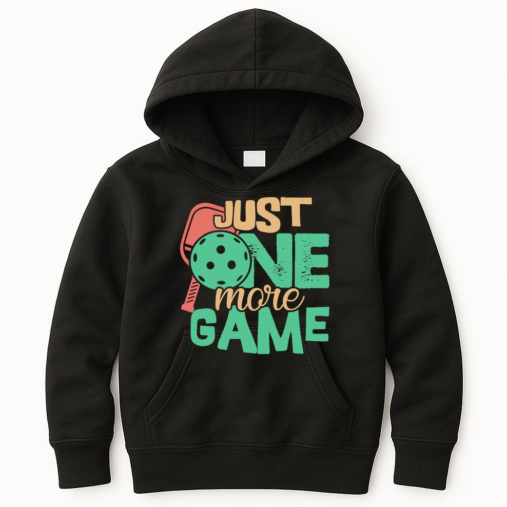 Just One More Game Pickleball Gift For Team Sport Kids Hoodie