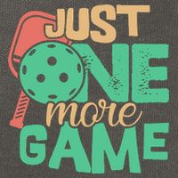 Just One More Game Pickleball Gift For Team Sport Cotton Canvas Backpack