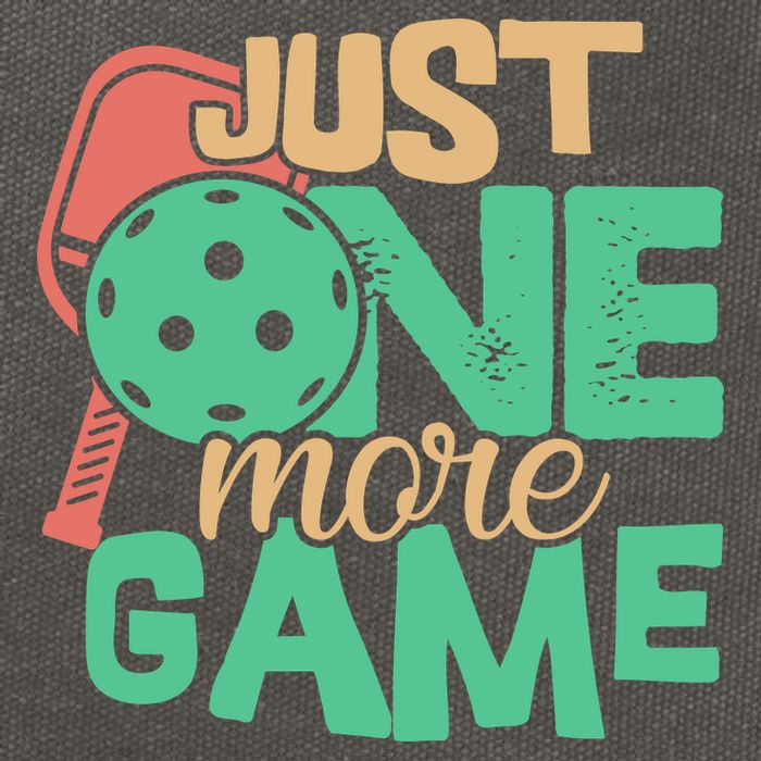 Just One More Game Pickleball Gift For Team Sport Cotton Canvas Backpack