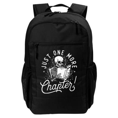 Just One More Chapter Skeleton Reader Reading Book Lover Daily Commute Backpack