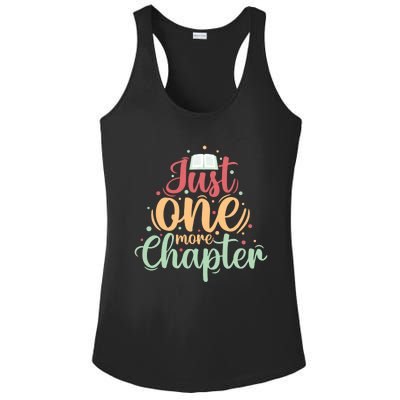 Just One More Chapter” Book Lovers Day Gift Ladies PosiCharge Competitor Racerback Tank