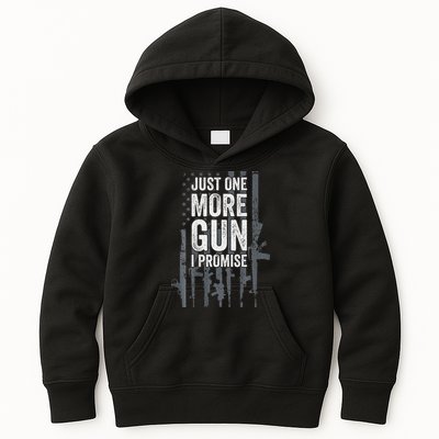 Just One More Gun I Promise Funny Guns Lover Gift Kids Hoodie