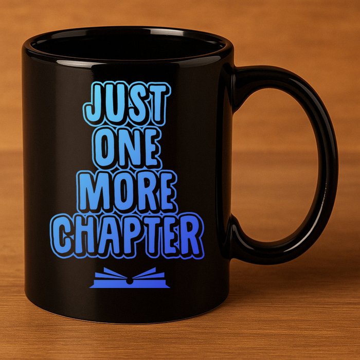 Just One More Chapter Funny Book Reading Literary Great Gift 11oz C Handle Ceramic Mug