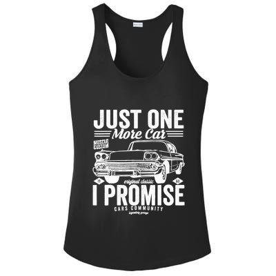Just One More Car I Promise Funny Present For Car Ladies PosiCharge Competitor Racerback Tank