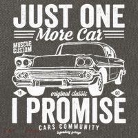 Just One More Car I Promise Funny Present For Car Cotton Canvas Backpack