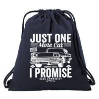 Just One More Car I Promise Funny Present For Car Drawstring Bag