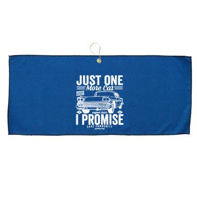 Just One More Car I Promise Funny Present For Car Large Microfiber Waffle Golf Towel