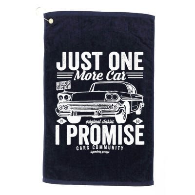 Just One More Car I Promise Funny Present For Car Golf Towel