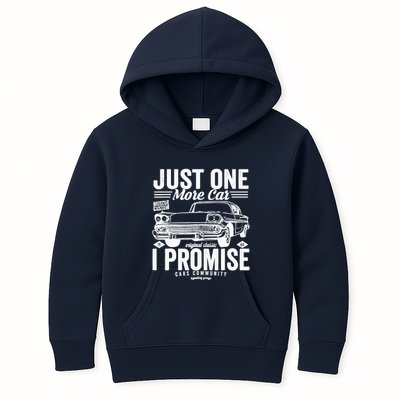 Just One More Car I Promise Funny Present For Car Kids Hoodie