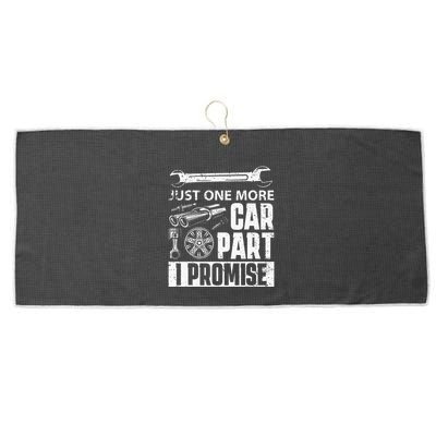 Just one more Car Part I Promise Mechanic Enthusiast Gear Large Microfiber Waffle Golf Towel