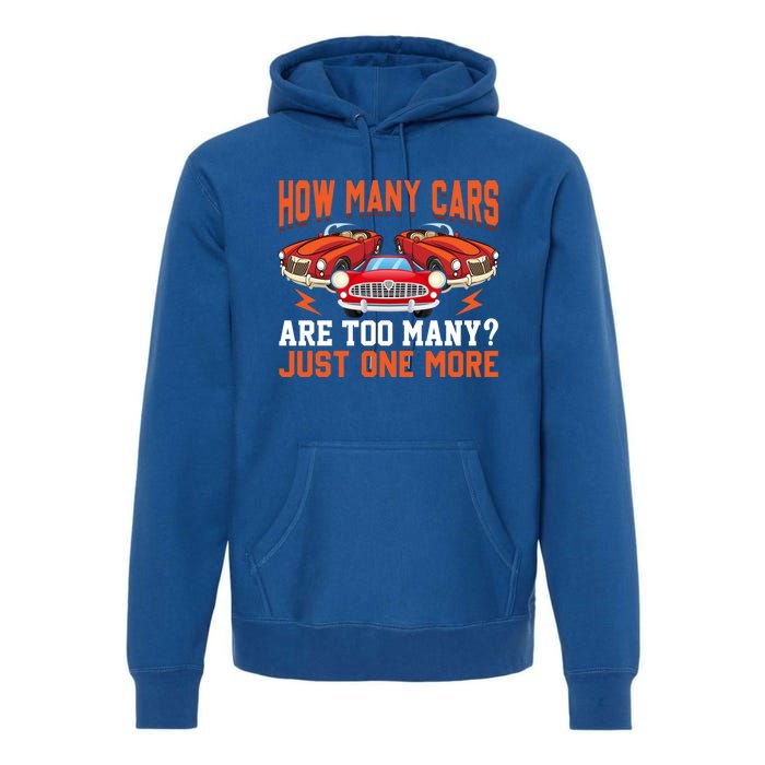 Just One More Car Vintage Classic Car Lovers Dad Grandpa Fun Cute Gift Premium Hoodie