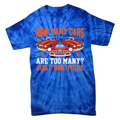 Just One More Car Vintage Classic Car Lovers Dad Grandpa Fun Cute Gift Tie-Dye T-Shirt