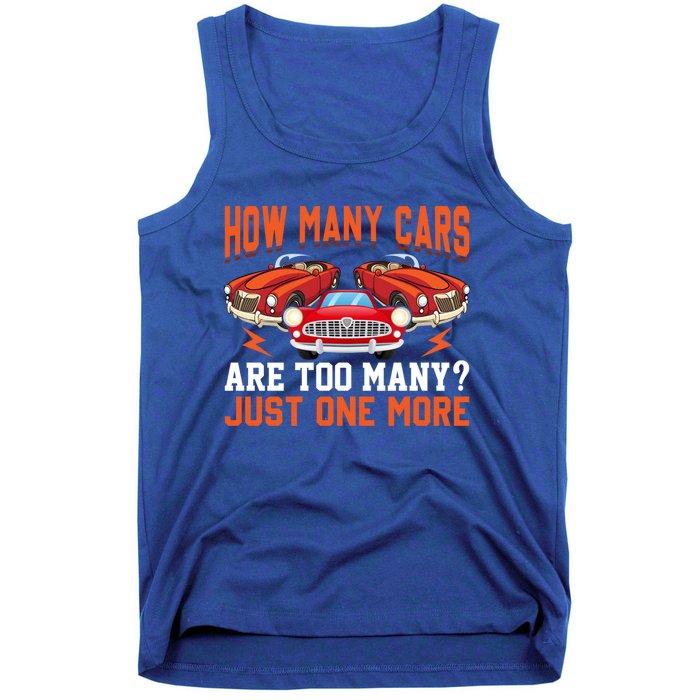 Just One More Car Vintage Classic Car Lovers Dad Grandpa Fun Cute Gift Tank Top