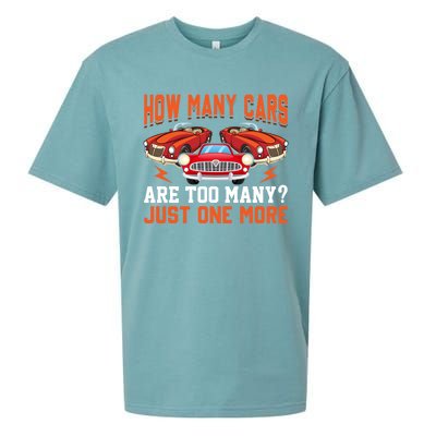 Just One More Car Vintage Classic Car Lovers Dad Grandpa Fun Cute Gift Sueded Cloud Jersey T-Shirt