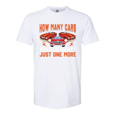 Just One More Car Vintage Classic Car Lovers Dad Grandpa Fun Cute Gift Softstyle CVC T-Shirt