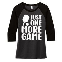 Just One More Game Women's Tri-Blend 3/4-Sleeve Raglan Shirt