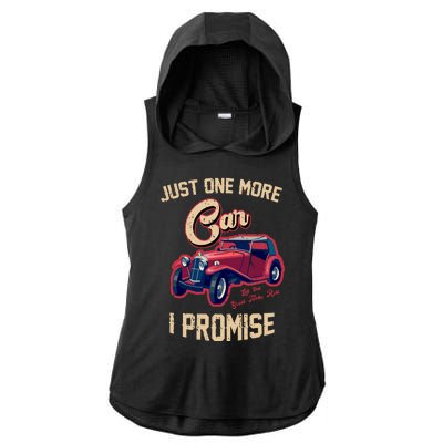 Just One More Car I Promise Vintage Classic Old Cars Ladies PosiCharge Tri-Blend Wicking Draft Hoodie Tank