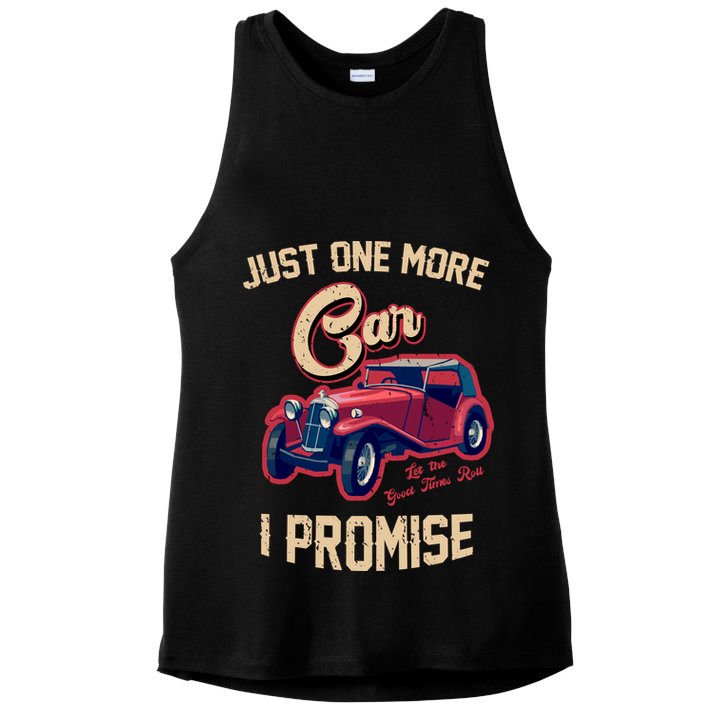 Just One More Car I Promise Vintage Classic Old Cars Ladies PosiCharge Tri-Blend Wicking Tank