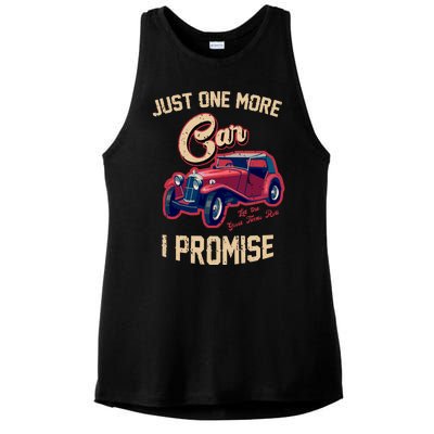 Just One More Car I Promise Vintage Classic Old Cars Ladies PosiCharge Tri-Blend Wicking Tank