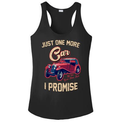 Just One More Car I Promise Vintage Classic Old Cars Ladies PosiCharge Competitor Racerback Tank